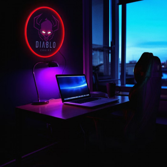 Diablo LED Neon for a gaming room Diablo LED Neon for a gaming room
