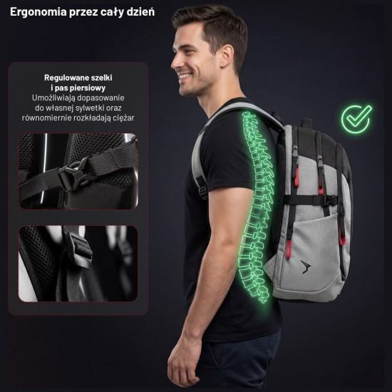 Diablo Chairs Prime Multifunctional Laptop Backpack black gray