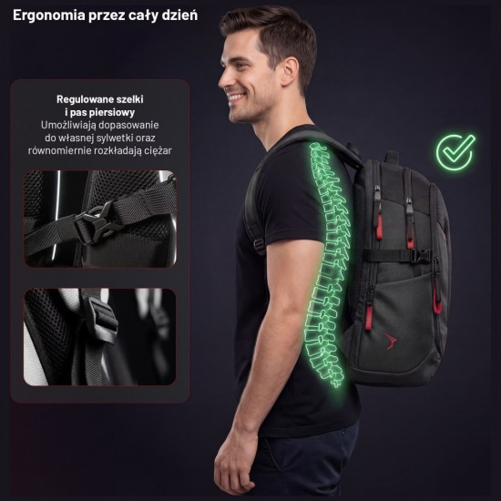 Diablo Chairs Prime Multifunctional Laptop Backpack black