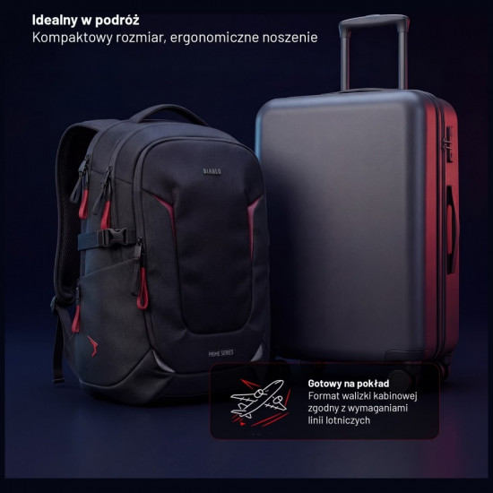 Diablo Chairs Prime Multifunctional Laptop Backpack black