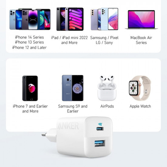 Anker Wall Charger 323 (A2331G21) Type C, USB, 33W White Anker Wall Charger 323 (A2331G21) Type C, USB, 33W White