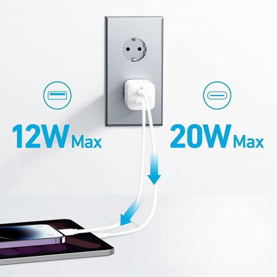 Anker Wall Charger 323 (A2331G21) Type C, USB, 33W White Anker Wall Charger 323 (A2331G21) Type C, USB, 33W White