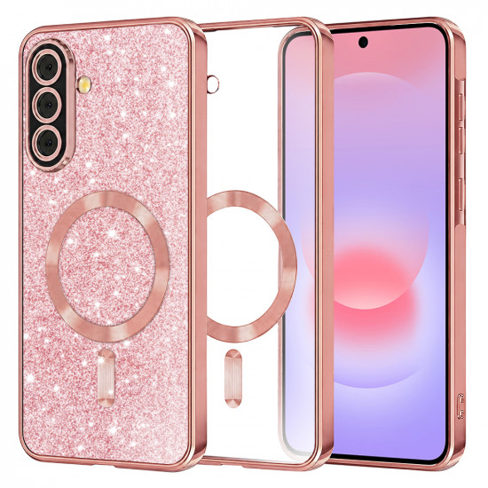 Techsuit Luxury Glitter MagSafe Samsung Galaxy A37 5G Rose Gold Techsuit Luxury Glitter MagSafe Samsung Galaxy A37 5G Rose Gold