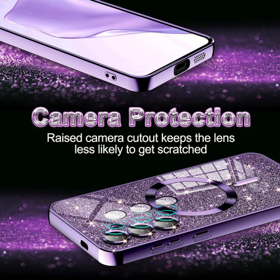 Techsuit Luxury Glitter MagSafe Samsung Galaxy A37 5G Red Techsuit Luxury Glitter MagSafe Samsung Galaxy A37 5G Red