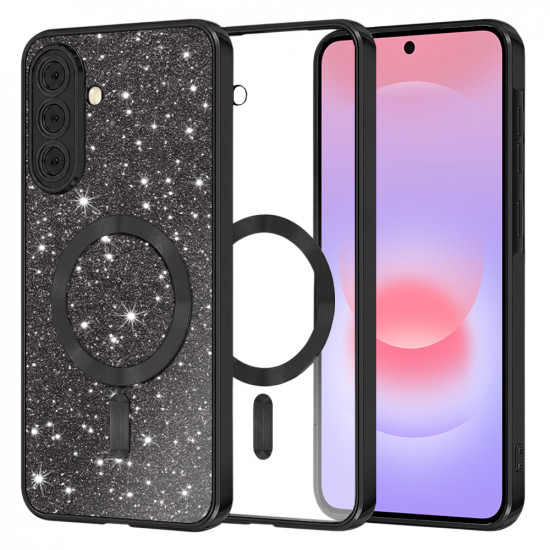 Techsuit Luxury Glitter MagSafe Samsung Galaxy A37 5G Black Techsuit Luxury Glitter MagSafe Samsung Galaxy A37 5G Black