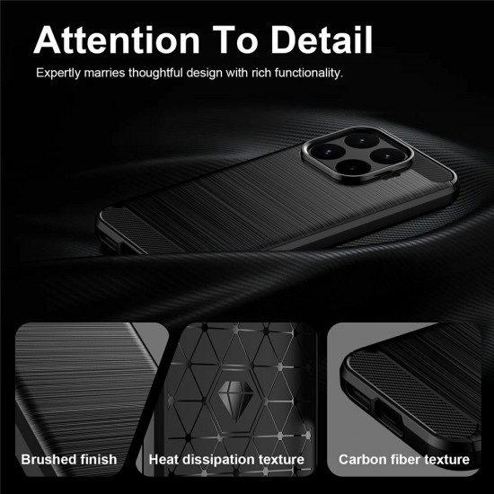 Techsuit Carbon Silicone Xiaomi 17T Black Techsuit Carbon Silicone Xiaomi 17T Black