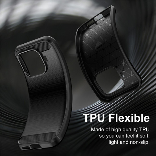 Techsuit Carbon Silicone Xiaomi 17T Black Techsuit Carbon Silicone Xiaomi 17T Black