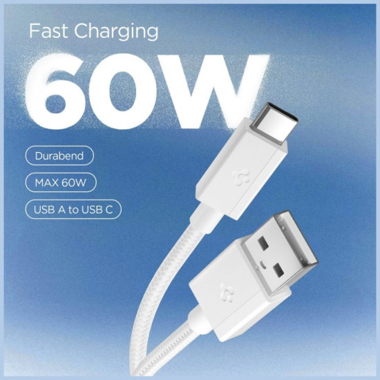 Spigen EB6015AC Essential USB-C to USB-A Cable 60W 150 cm White Spigen EB6015AC Essential USB-C to USB-A Cable 60W 150 cm White