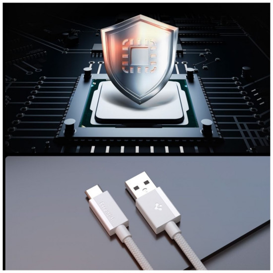 Spigen EB6015AC Essential USB-C to USB-A Cable 60W 150 cm White Spigen EB6015AC Essential USB-C to USB-A Cable 60W 150 cm White