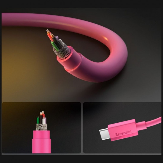 Spigen EB6015CC Essential USB-C Cable 60W 100 cm Pink