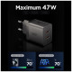 Spigen Essential EE472EU-GAN 47W 2xUSB-C Gunmetal Wall Charger Spigen Essential EE472EU-GAN 47W 2xUSB-C Gunmetal Wall Charger