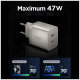 Spigen Essential EE472EU-GAN 47W 2xUSB-C Titanium Wall Charger