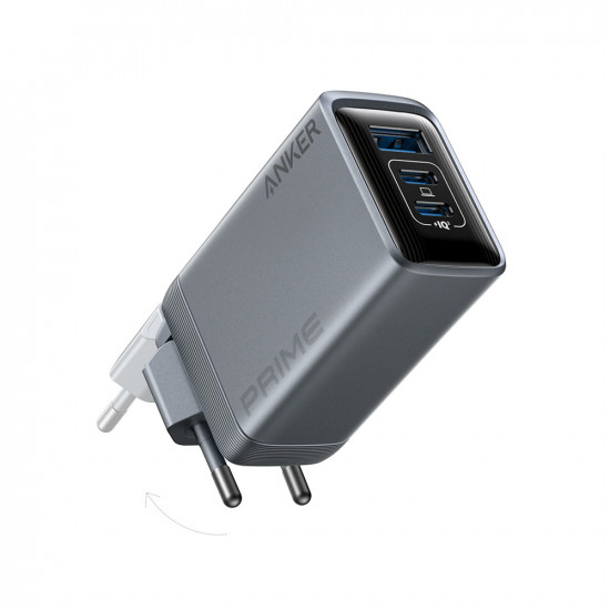 Anker Wall Charger Prime (A2688341) GaN Fast Charger, 2x Type C, USB, 100W, EU Gray Anker Wall Charger Prime (A2688341) GaN Fast Charger, 2x Type C, USB, 100W, EU Gray