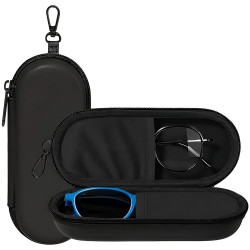Techsuit Glasses Case (ETJ3) PU, 16.5 x 6.5 x 4cm Black