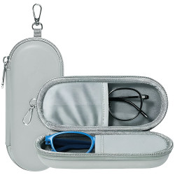 Techsuit Glasses Case (ETJ3) PU, 16.5 x 6.5 x 4cm Gray