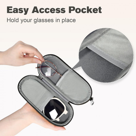Techsuit Glasses Case (ETJ3) PU, 16.5 x 6.5 x 4cm Gray