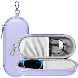 Techsuit Glasses Case (ETJ3) PU, 16.5 x 6.5 x 4cm Lavender