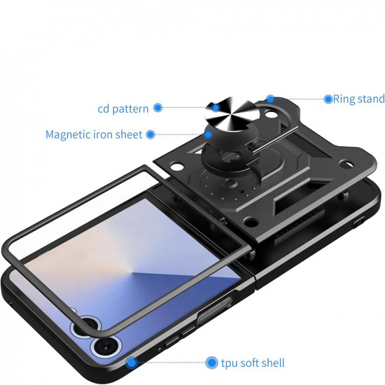 Techsuit CamShield Series Samsung Galaxy Z Flip8 Black Techsuit CamShield Series Samsung Galaxy Z Flip8 Black