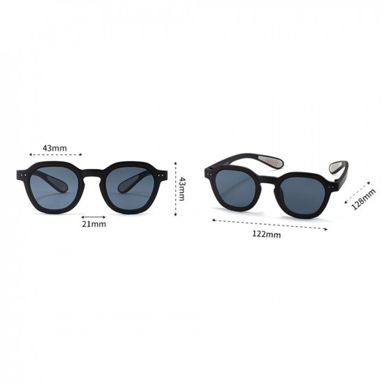 Techsuit Kids Polarized Sunglasses (8447) UV Protection, Grey Lens, TPEE Frame Black