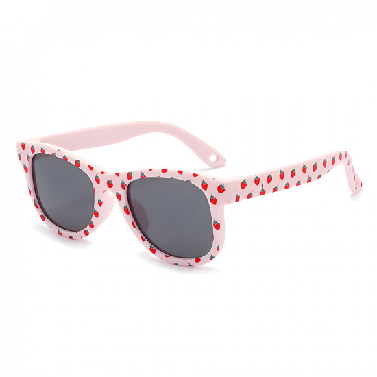 Techsuit Kids Polarized Sunglasses (5218) UV Protection, Gray Lens, TPEE Frame Strawberry Pink Techsuit Kids Polarized Sunglasses (5218) UV Protection, Gray Lens, TPEE Frame Strawberry Pink