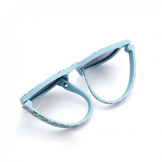 Techsuit Kids Polarized Sunglasses (5218) UV Protection, Gray Lens, TPEE Frame Blue Techsuit Kids Polarized Sunglasses (5218) UV Protection, Gray Lens, TPEE Frame Blue