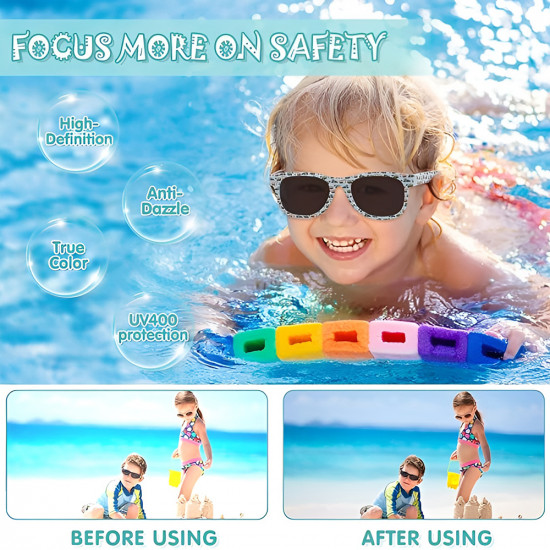 Techsuit Kids Polarized Sunglasses (5218) UV Protection, Gray Lens, TPEE Frame Blue Techsuit Kids Polarized Sunglasses (5218) UV Protection, Gray Lens, TPEE Frame Blue