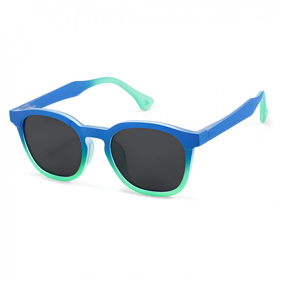 Techsuit Kids Polarized Sunglasses (691) UV Protection, Gray Lens, TR Frame Aquamarine