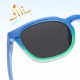 Techsuit Kids Polarized Sunglasses (691) UV Protection, Gray Lens, TR Frame Aquamarine