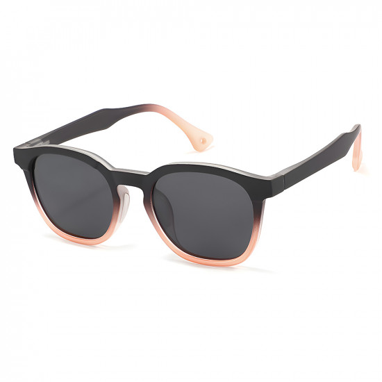 Techsuit Kids Polarized Sunglasses (691) UV Protection, Gray Lens, TR Frame Black Flame