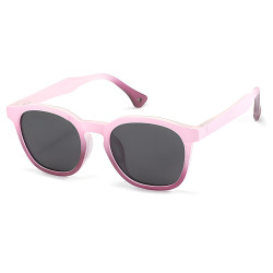 Techsuit Kids Polarized Sunglasses (691) UV Protection, Gray Lens, TR Frame Pink / Purple
