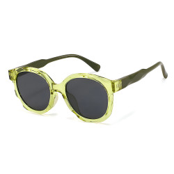 Techsuit Kids Polarized Sunglasses (627) UV Protection, Gray Lens, TR Frame Green