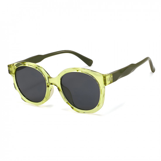Techsuit Kids Polarized Sunglasses (627) UV Protection, Gray Lens, TR Frame Green