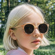 Techsuit Kids Polarized Sunglasses (627) UV Protection, Gray Lens, TR Frame Peach