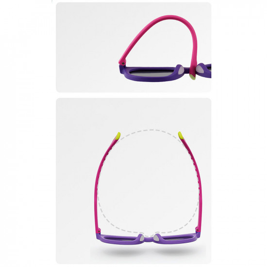 Techsuit Premium Kids Sunglasses (616) Polarized, UV Protection, Gray Lens, TPEE Frame Purple / Pink Techsuit Premium Kids Sunglasses (616) Polarized, UV Protection, Gray Lens, TPEE Frame Purple / Pink