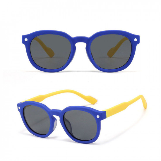Techsuit Premium Kids Sunglasses (616) Polarized, UV Protection, Gray Lens, TPEE Frame Blue / Yellow Techsuit Premium Kids Sunglasses (616) Polarized, UV Protection, Gray Lens, TPEE Frame Blue / Yellow
