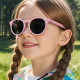 Techsuit Kids Polarized Sunglasses (602) UV Protection, Gray Lens, TPEE Frame Beige