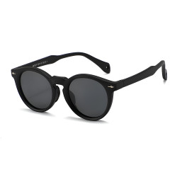 Techsuit Kids Polarized Sunglasses (602) UV Protection, Gray Lens, TPEE Frame Black