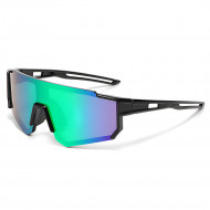 Techsuit Kids Polarized Sunglasses (R601) UV Protection, Gray Lens, TR Frame, Sport Design Black / Green