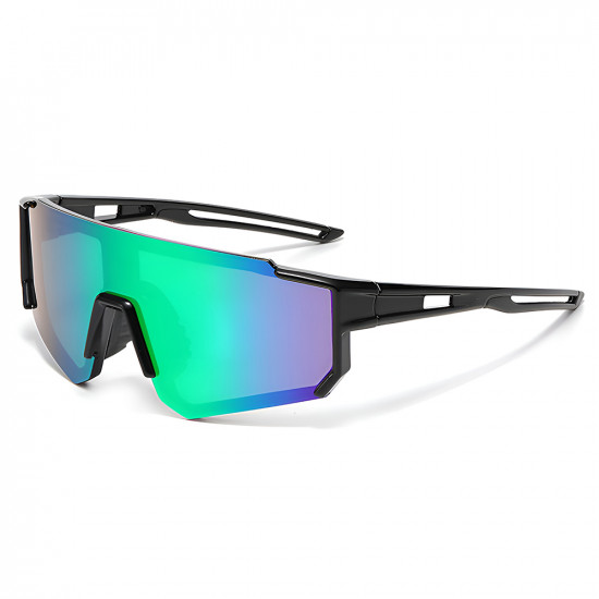 Techsuit Kids Polarized Sunglasses (R601) UV Protection, Gray Lens, TR Frame, Sport Design Black / Green