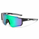 Techsuit Kids Polarized Sunglasses (R601) UV Protection, Gray Lens, TR Frame, Sport Design Black / Green