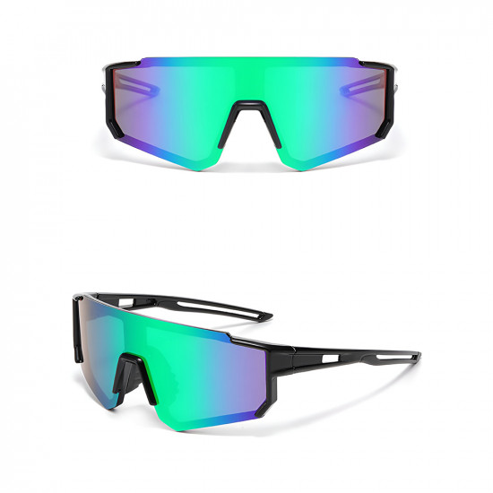 Techsuit Kids Polarized Sunglasses (R601) UV Protection, Gray Lens, TR Frame, Sport Design Black / Green