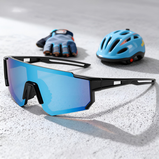 Techsuit Kids Polarized Sunglasses (R601) UV Protection, Gray Lens, TR Frame, Sport Design Black / Green