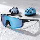 Techsuit Kids Polarized Sunglasses (R601) UV Protection, Gray Lens, TR Frame, Sport Design Black / Green