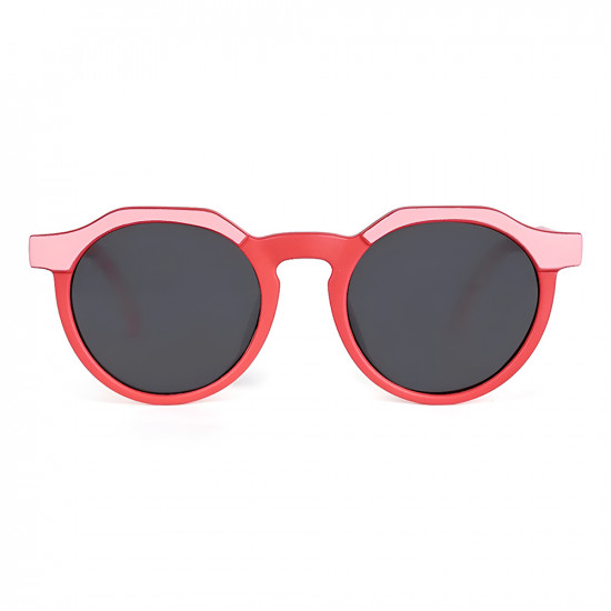 Techsuit Kids Polarized Sunglasses (601) UV Protection, Gray Lens, TPEE Frame Pink / Red