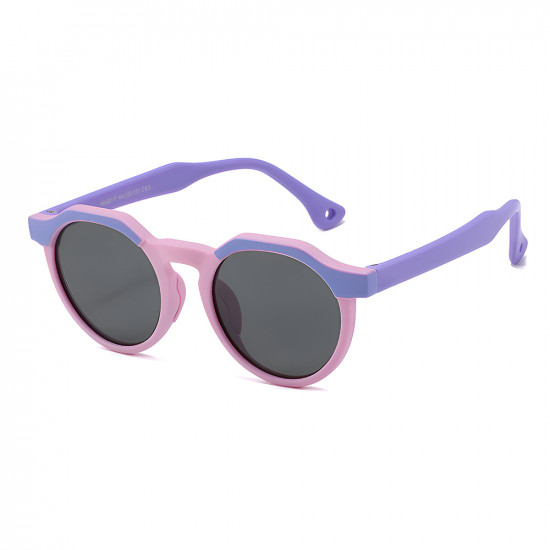 Techsuit Kids Polarized Sunglasses (601) UV Protection, Gray Lens, TPEE Frame Purple / Pink Techsuit Kids Polarized Sunglasses (601) UV Protection, Gray Lens, TPEE Frame Purple / Pink