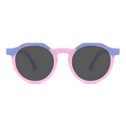 Techsuit Kids Polarized Sunglasses (601) UV Protection, Gray Lens, TPEE Frame Purple / Pink