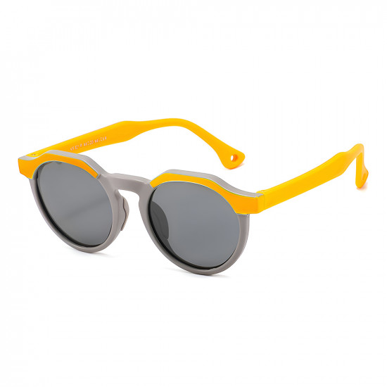 Techsuit Kids Polarized Sunglasses (601) UV Protection, Gray Lens, TPEE Frame Orange / Gray