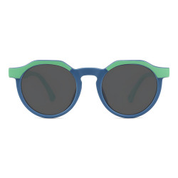 Techsuit Kids Polarized Sunglasses (601) UV Protection, Gray Lens, TPEE Frame Green / Blue
