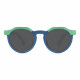 Techsuit Kids Polarized Sunglasses (601) UV Protection, Gray Lens, TPEE Frame Green / Blue