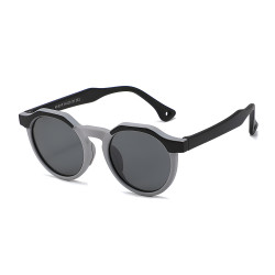 Techsuit Kids Polarized Sunglasses (601) UV Protection, Gray Lens, TPEE Frame Black / Gray